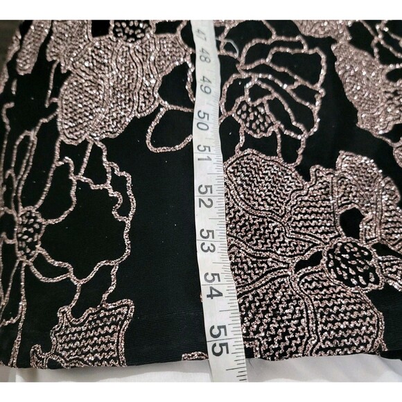 Betsy & Adam Black and Silver Floral Maxi Dress - Picture 10 of 12